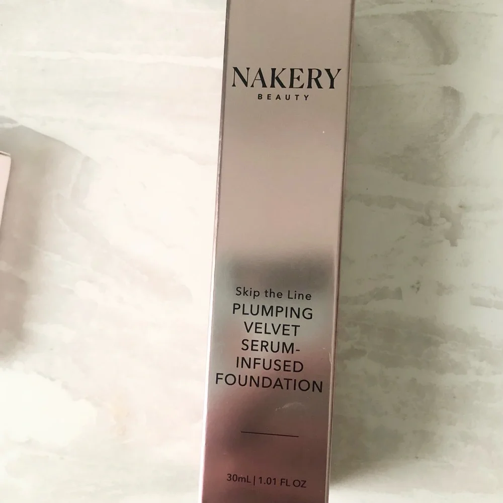 Nakery Plumping Velvet Serum-Infused Foundation Deep Also use as Bronzer